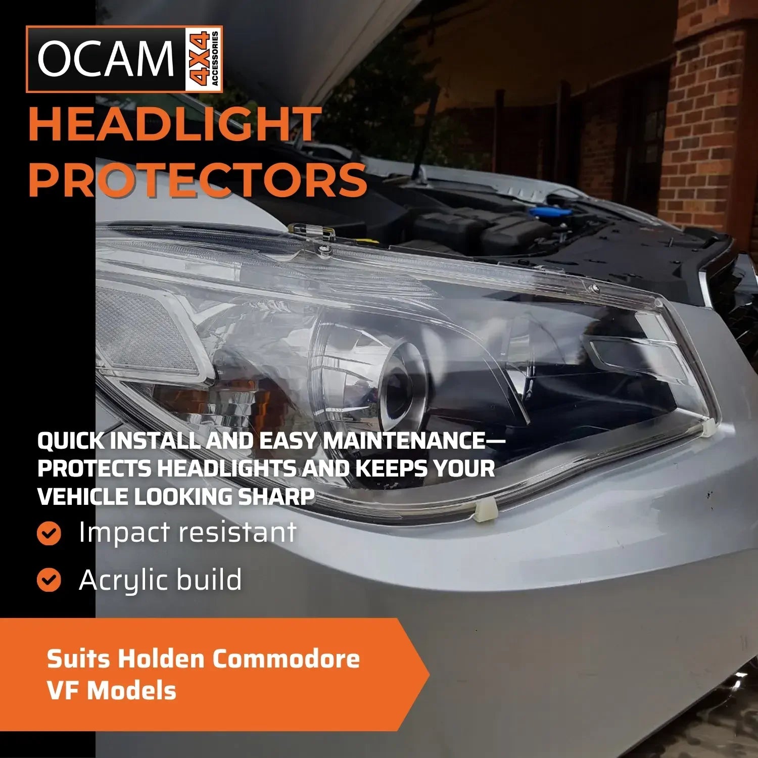 OCAM Headlight Headlamp Protectors for Holden Commodore VF Models Lamp Covers – additional photo