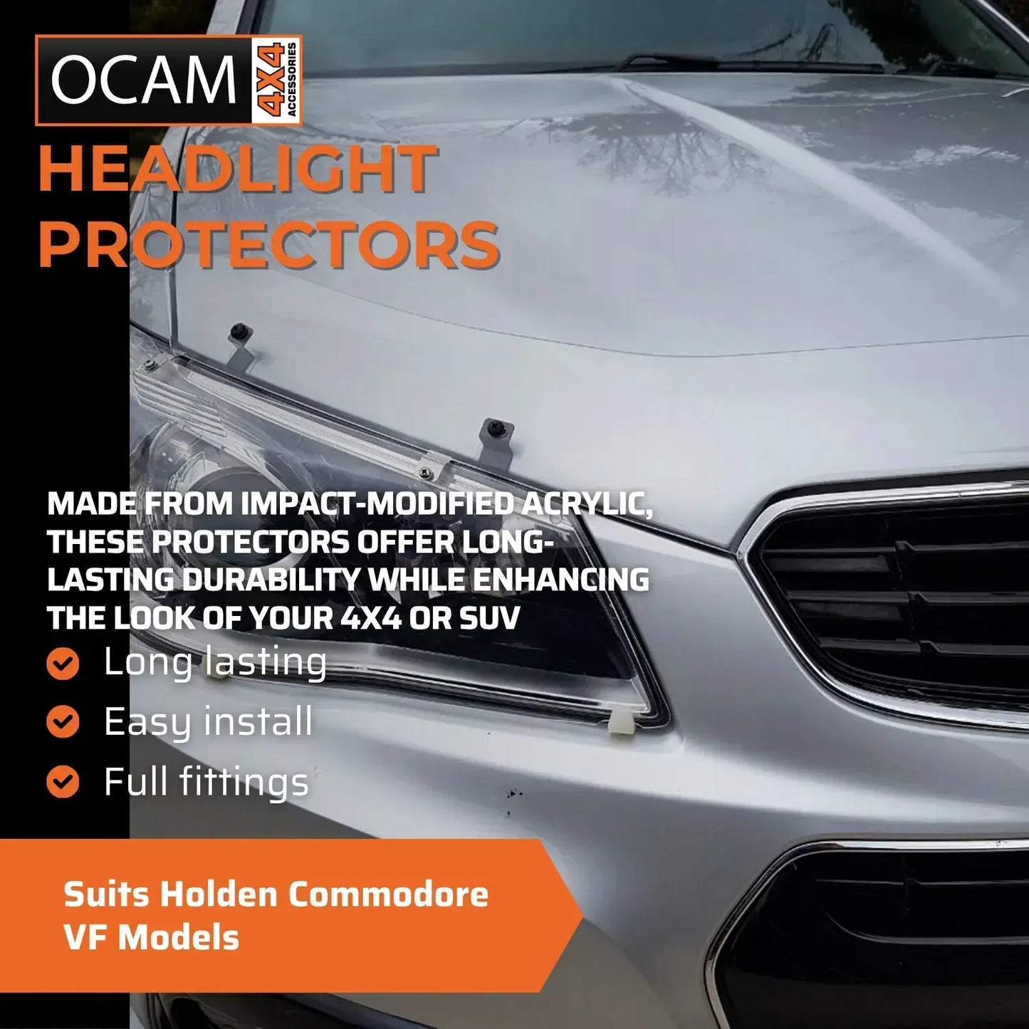 OCAM Headlight Headlamp Protectors for Holden Commodore VF Models Lamp Covers – additional photo