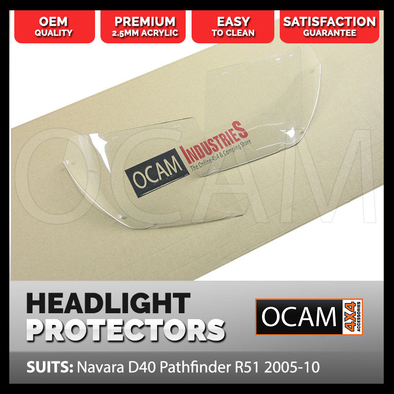OCAM Headlight Headlamp Protectors Navara D40 Pathfinder R51 2005-10 Lamp Covers – additional photo