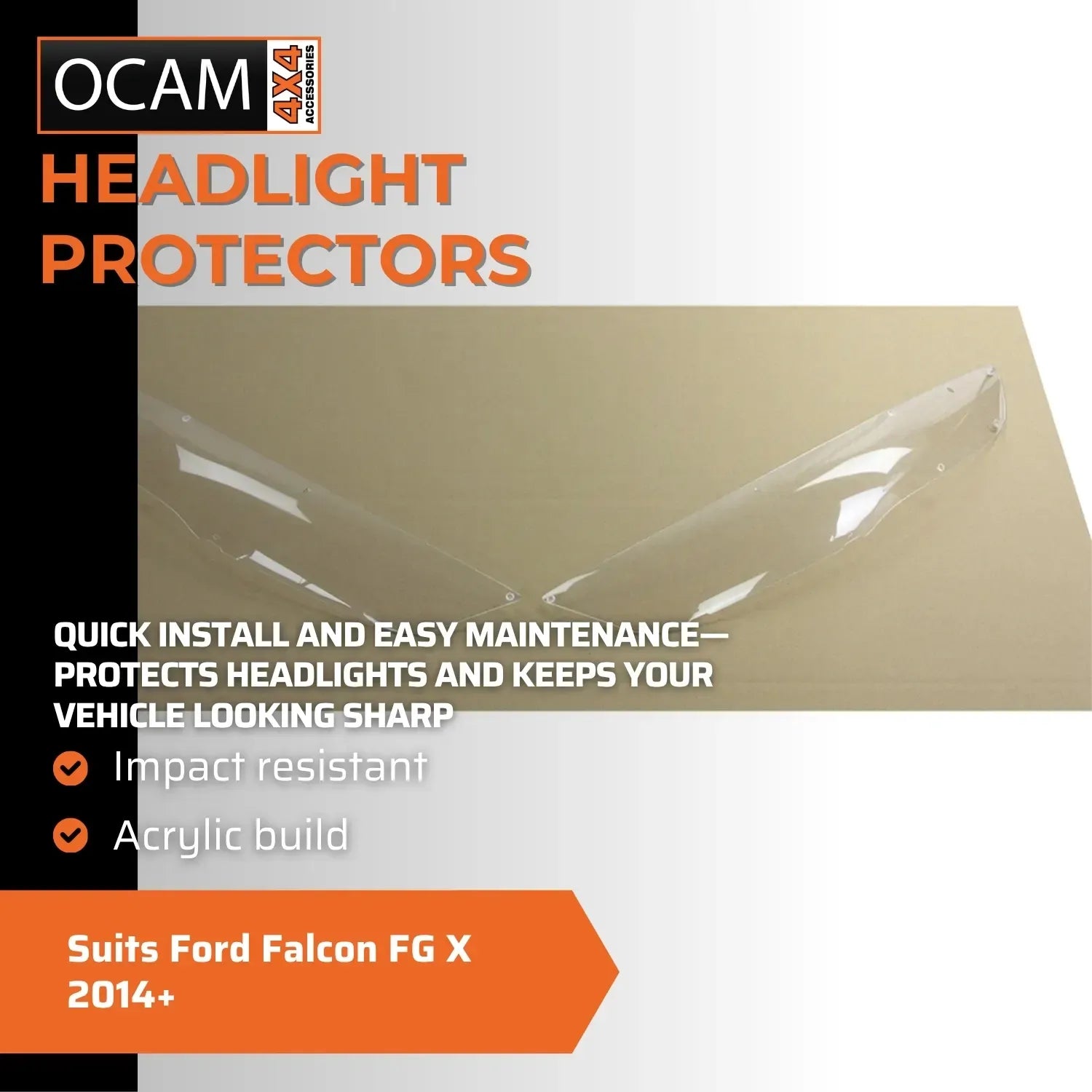 OCAM Headlight Protectors for Ford Falcon FG X 2014-16 Lamp Covers – additional photo