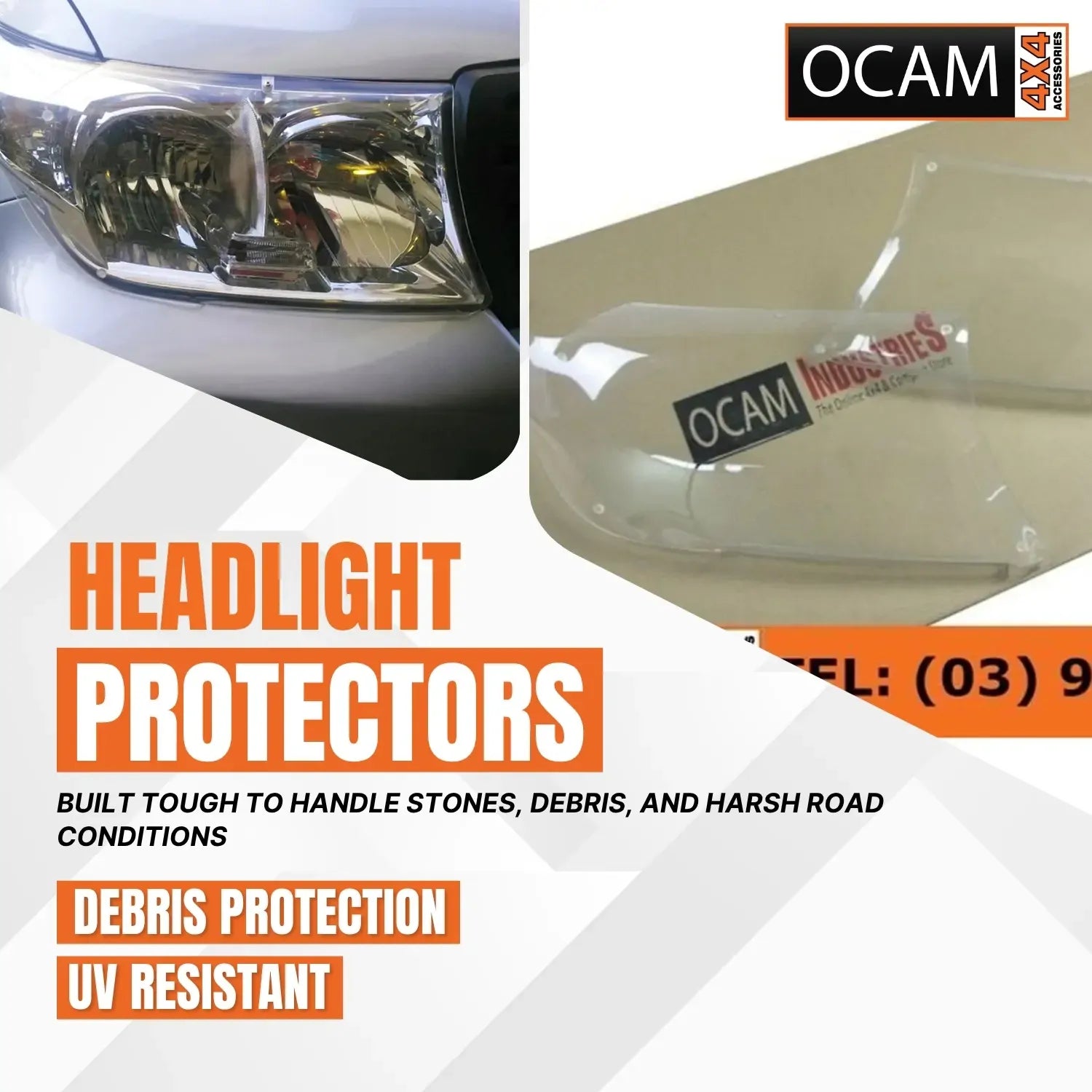 OCAM Headlight Protectors for Toyota Landcruiser 200 Series 2007-07/2015 Covers – additional photo