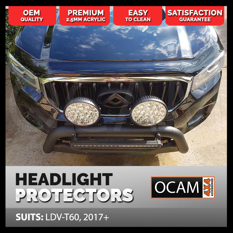 OCAM Headlight Protectors For LDV T60, 2017-21, Headlamp Covers – additional photo