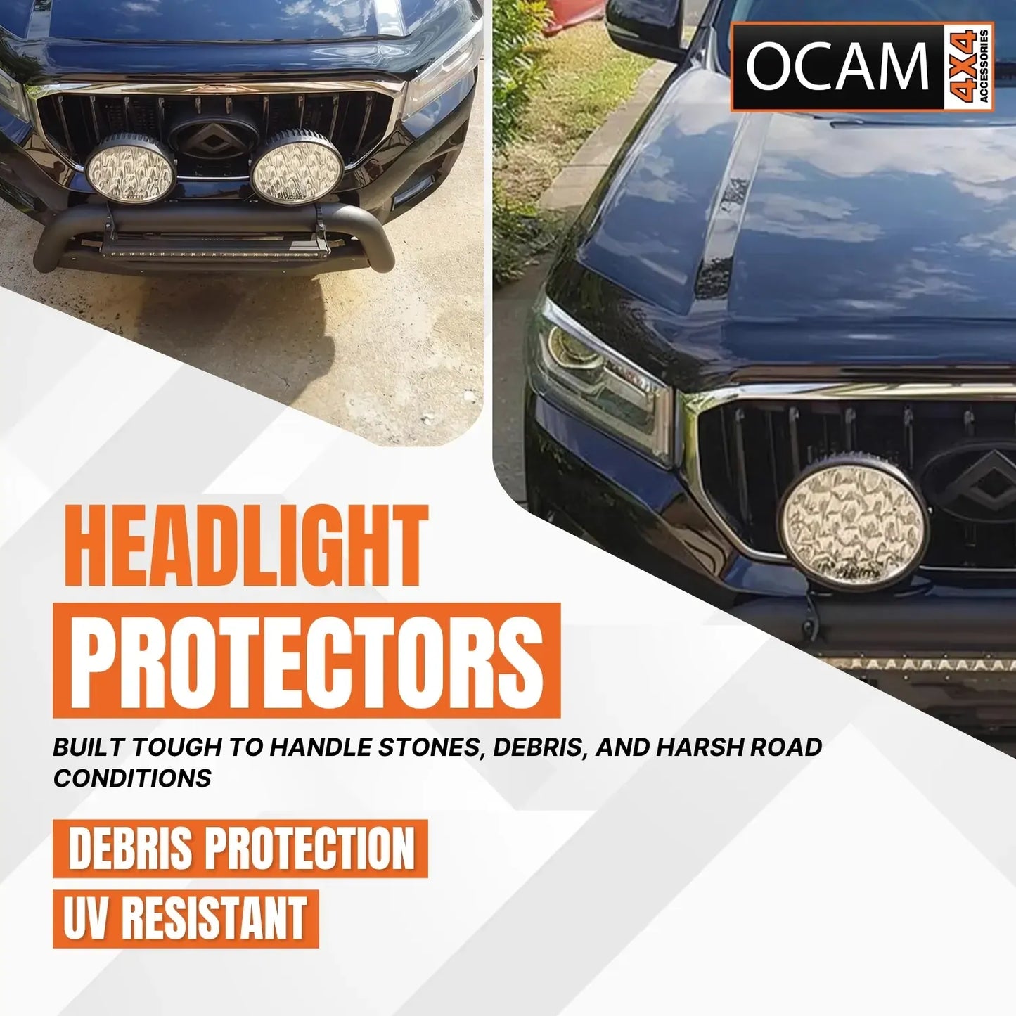 OCAM Headlight Protectors For LDV T60, 2017-21, Headlamp Covers – additional photo
