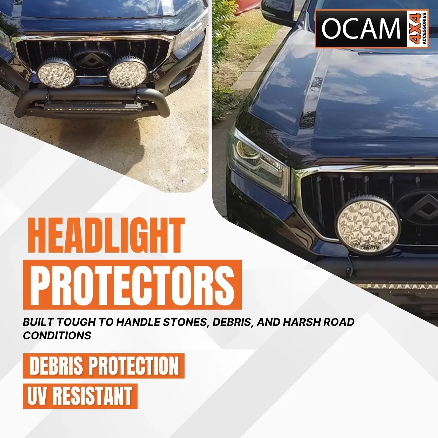 OCAM Headlight Protectors For LDV T60, 2017-21, Headlamp Covers – additional photo