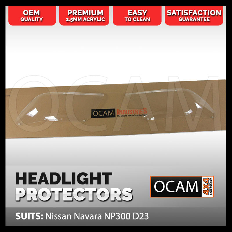OCAM Headlight Headlamp Protectors for Nissan Navara NP300 07/2015-02/2021, D23 Lamp Covers – additional photo