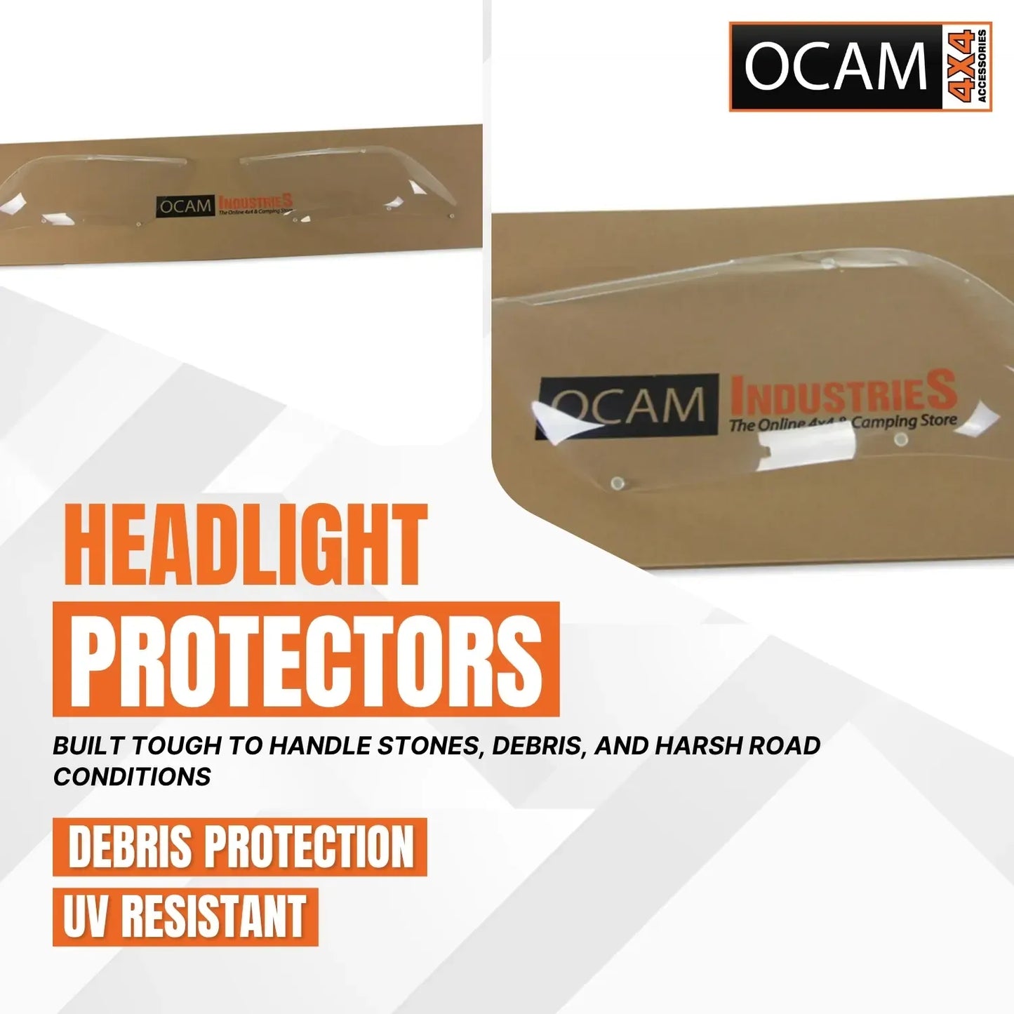 OCAM Headlight Headlamp Protectors for Nissan Navara NP300 07/2015-02/2021, D23 Lamp Covers – additional photo