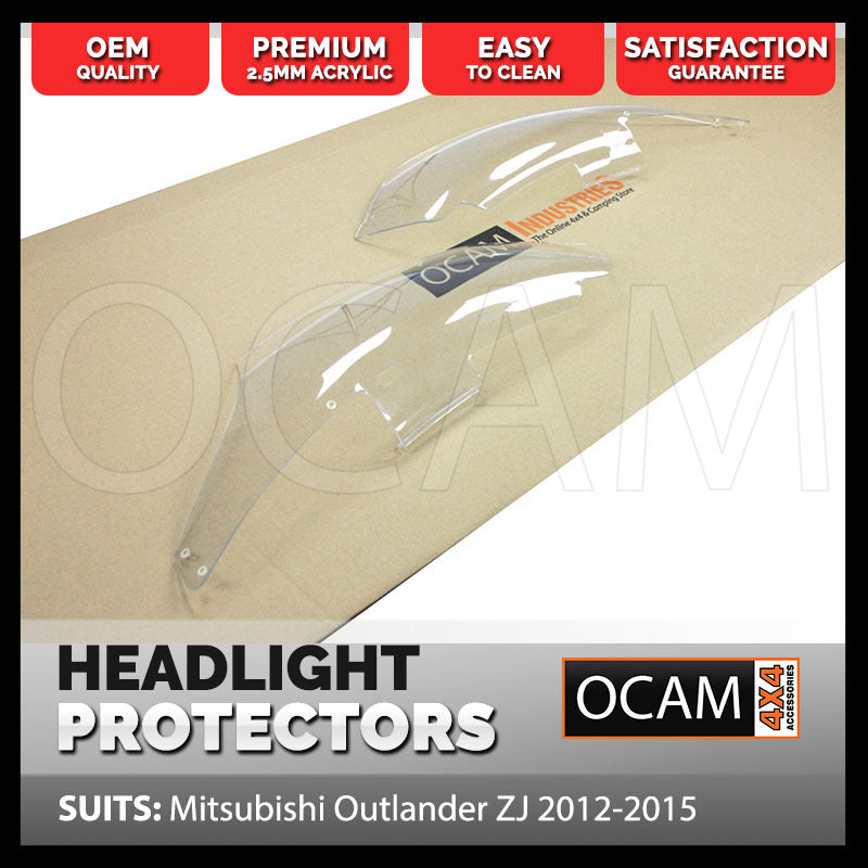 OCAM Headlight Headlamp Protectors for Mitsubishi Outlander ZJ 2012-2015 Covers – additional photo