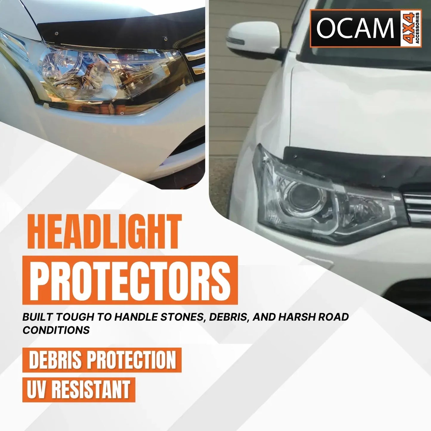 OCAM Headlight Headlamp Protectors for Mitsubishi Outlander ZJ 2012-2015 Covers – additional photo