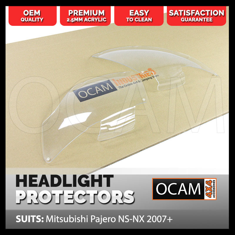 OCAM Headlight Protectors for Mitsubishi Pajero NS-NX 2006-2015 Lamp Covers – additional photo