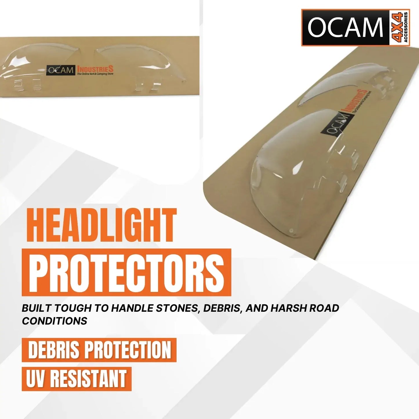 OCAM Headlight Protectors for Ford Ranger PX 2011-2015 Lamp Covers – additional photo