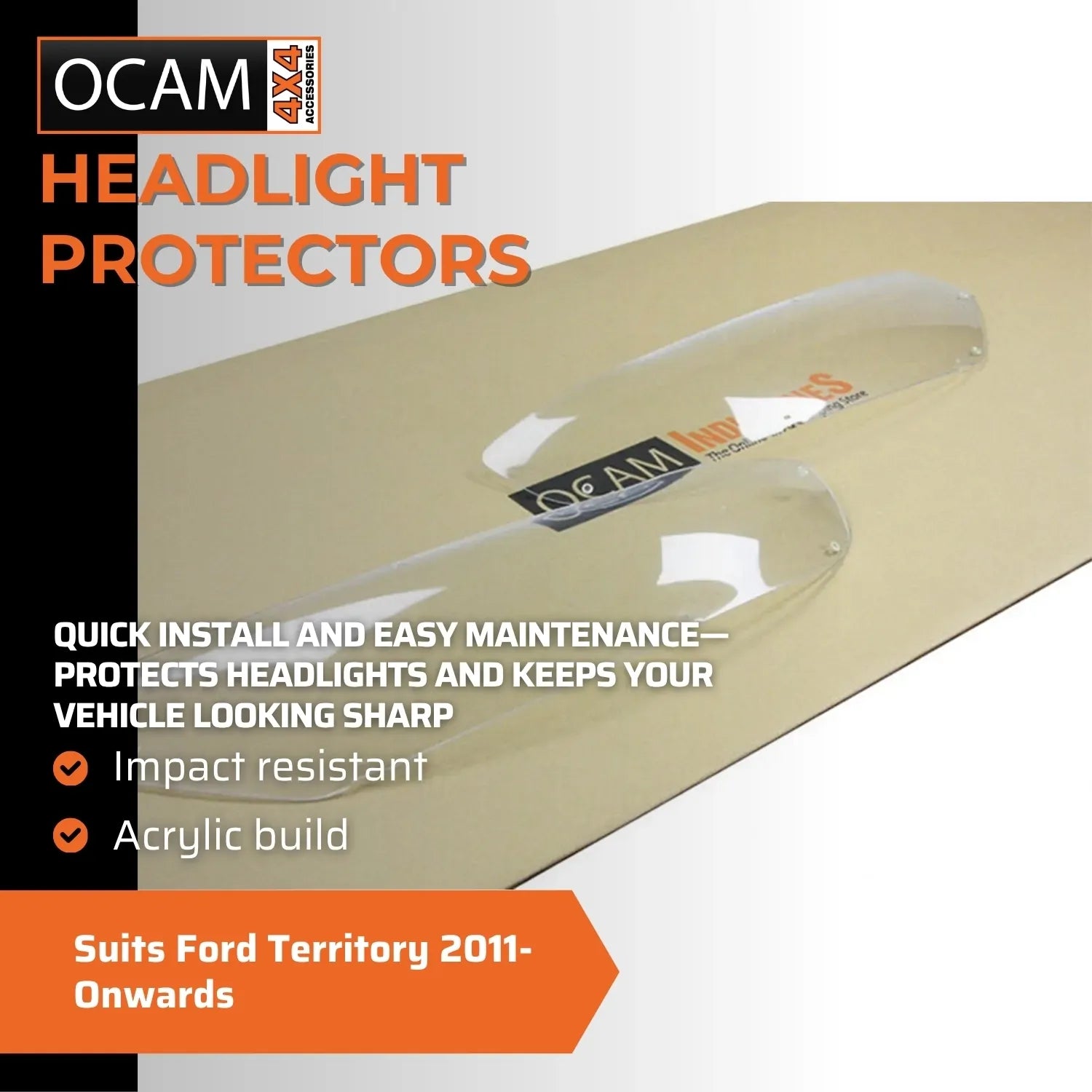 OCAM Headlight Protectors for Ford Territory 2011-Onwards Lamp Covers – additional photo