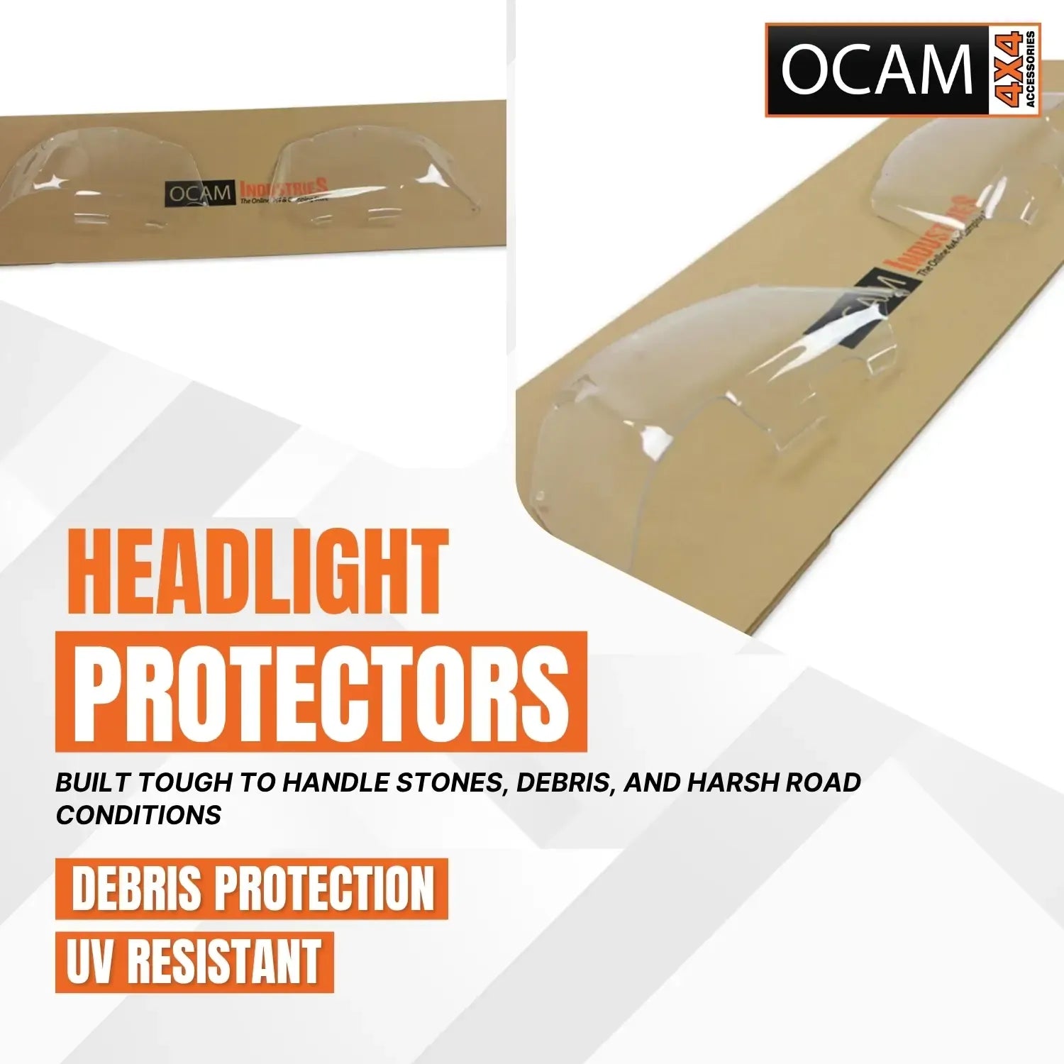 OCAM Headlight Headlamp Protectors for Mitsubishi Triton ML MN 2006-04/2015 Covers – additional photo