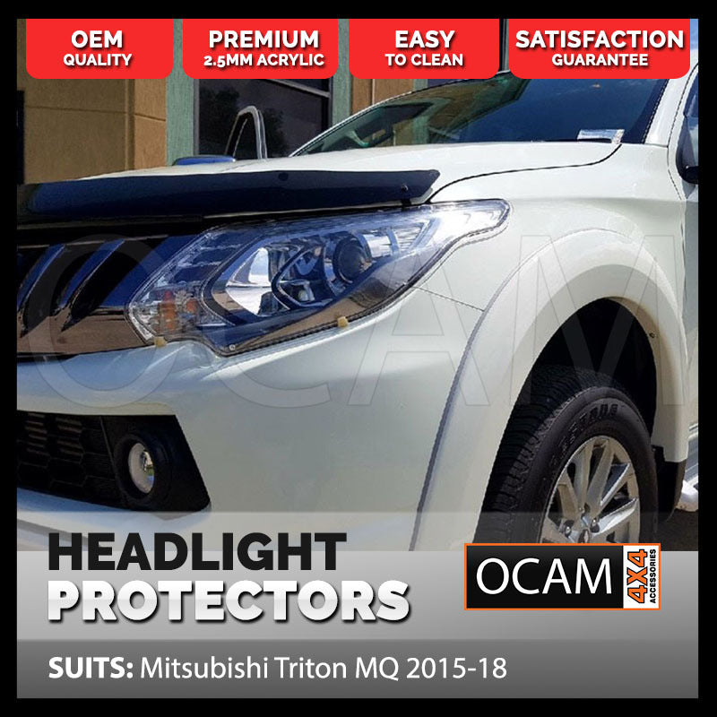 OCAM Headlight Protectors for Mitsubishi Triton MQ 05/2015-10/2018 Headlamp Covers – additional photo