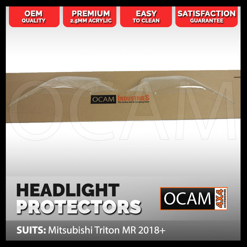 OCAM Headlight Protectors for Mitsubishi Triton MR 11/2018-2023 Headlamp Covers – additional photo