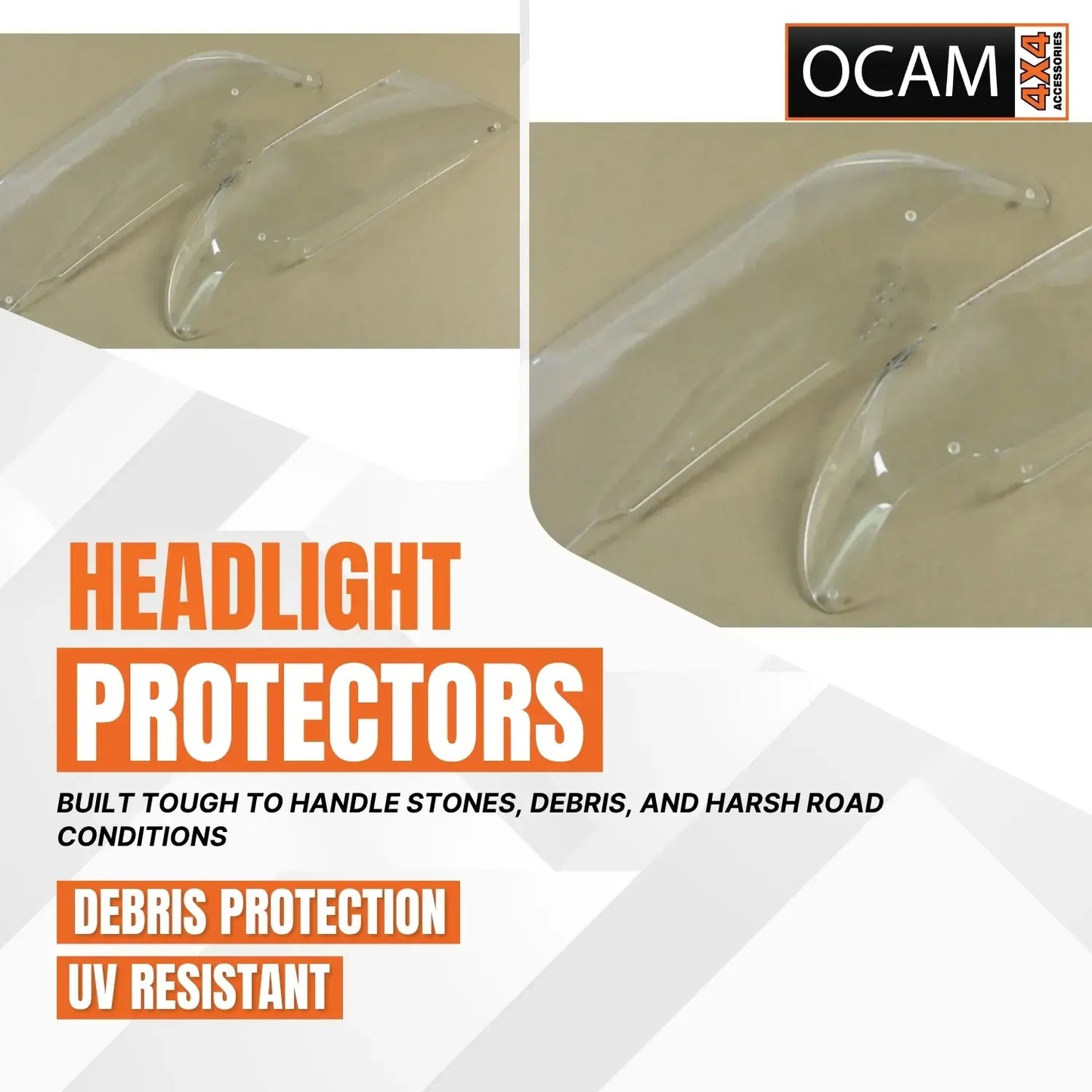 OCAM Headlight Protectors for Mitsubishi Triton MR 11/2018-2023 Headlamp Covers – additional photo