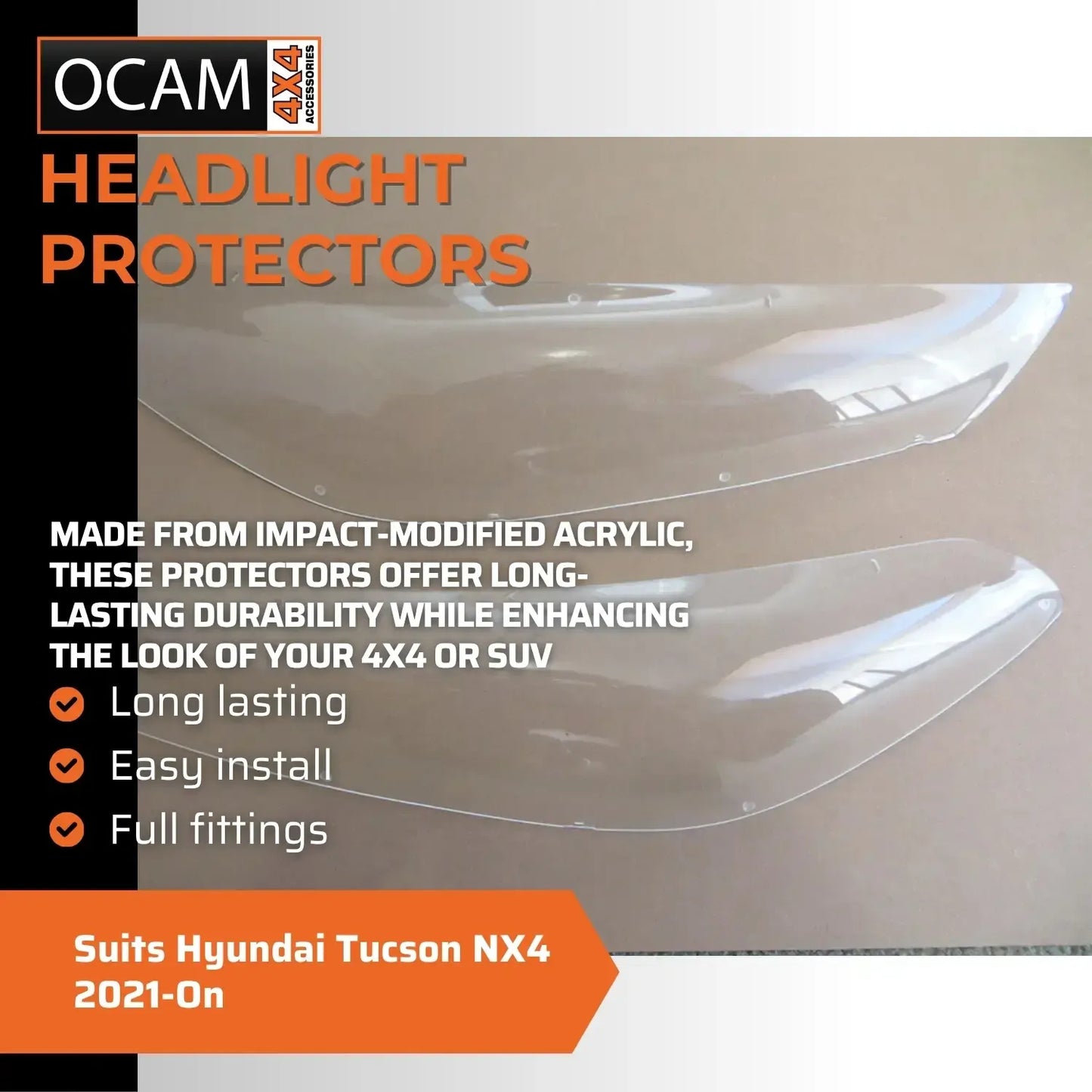 OCAM Headlight Protectors For Hyundai Tucson NX4 2021-On Headlamp Covers – additional photo