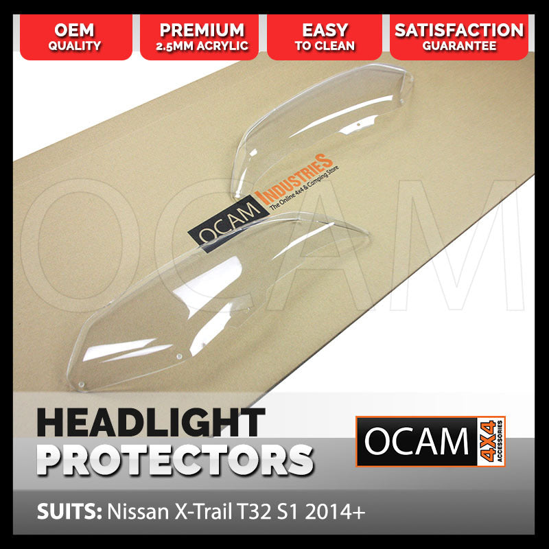 OCAM Headlight Protectors for Nissan X-Trail T32 S1 2014-2017 Lamp Covers – additional photo