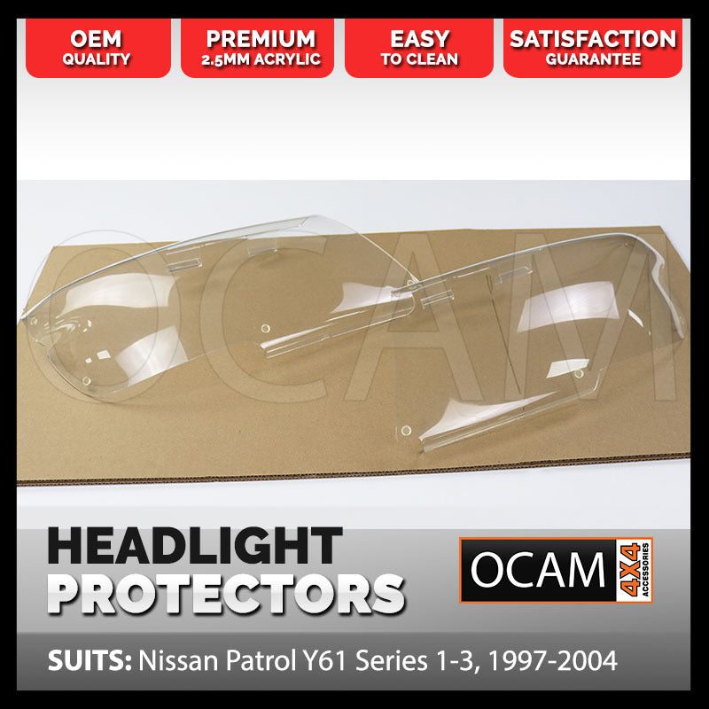 OCAM Headlight Protectors For Nissan Patrol Y61 Series 1-2, 1997-2000, Headlamp Covers – additional photo