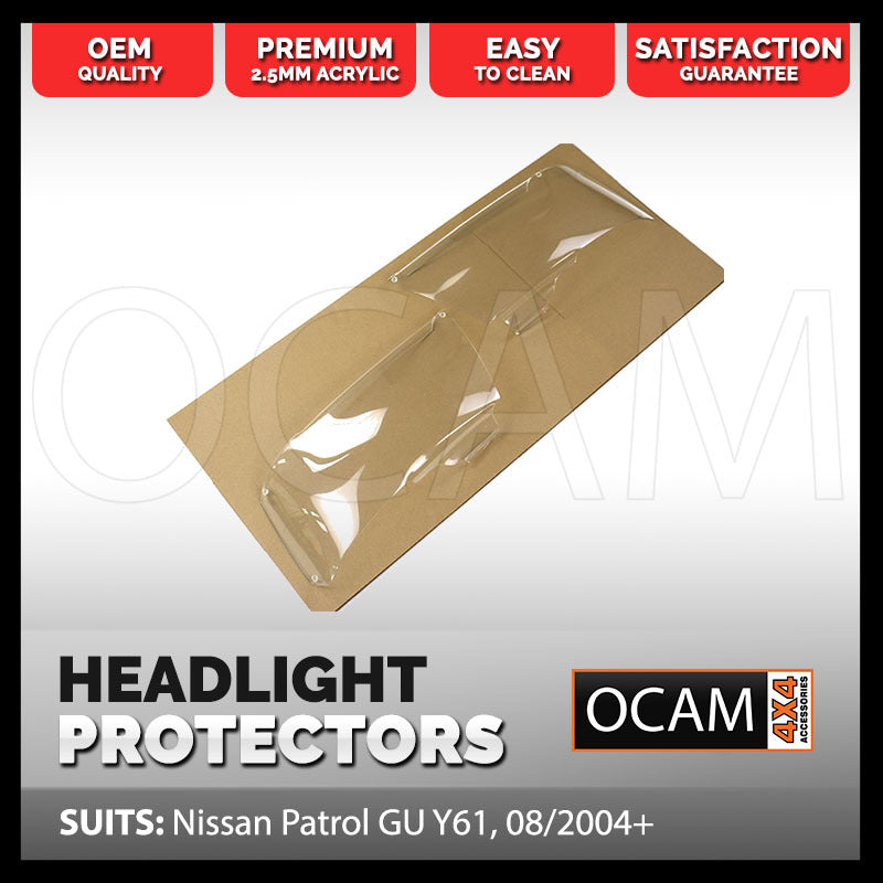 OCAM Headlight Protectors For Nissan Patrol GU Y61, 08/2004-15 Headlamp Covers – additional photo