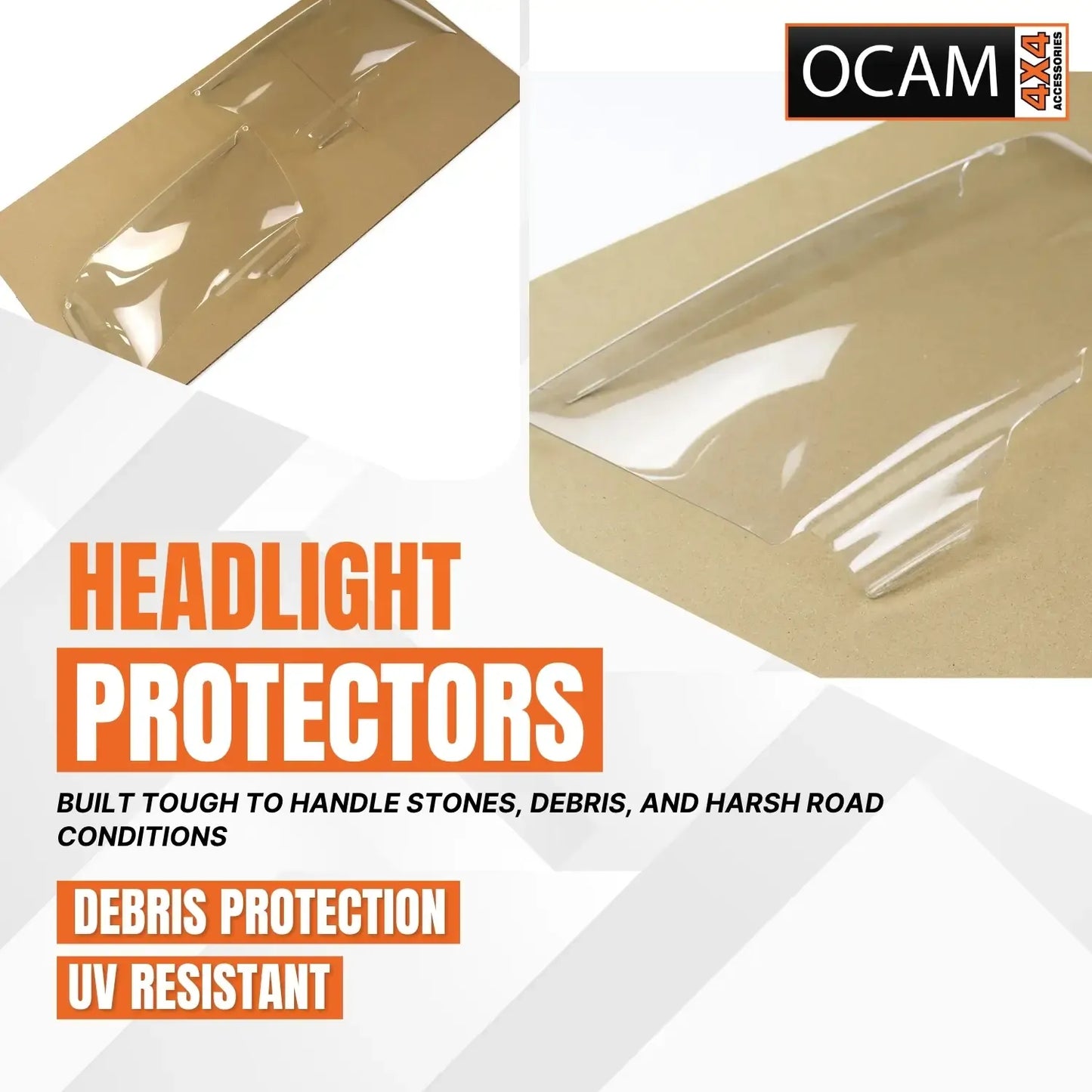 OCAM Headlight Protectors For Nissan Patrol GU Y61, 08/2004-15 Headlamp Covers – additional photo