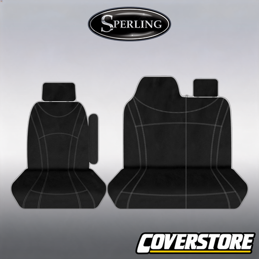 Getaway Neoprene Front Black - Silver Stitch Seat Covers Suits Express GLX+ Trafic