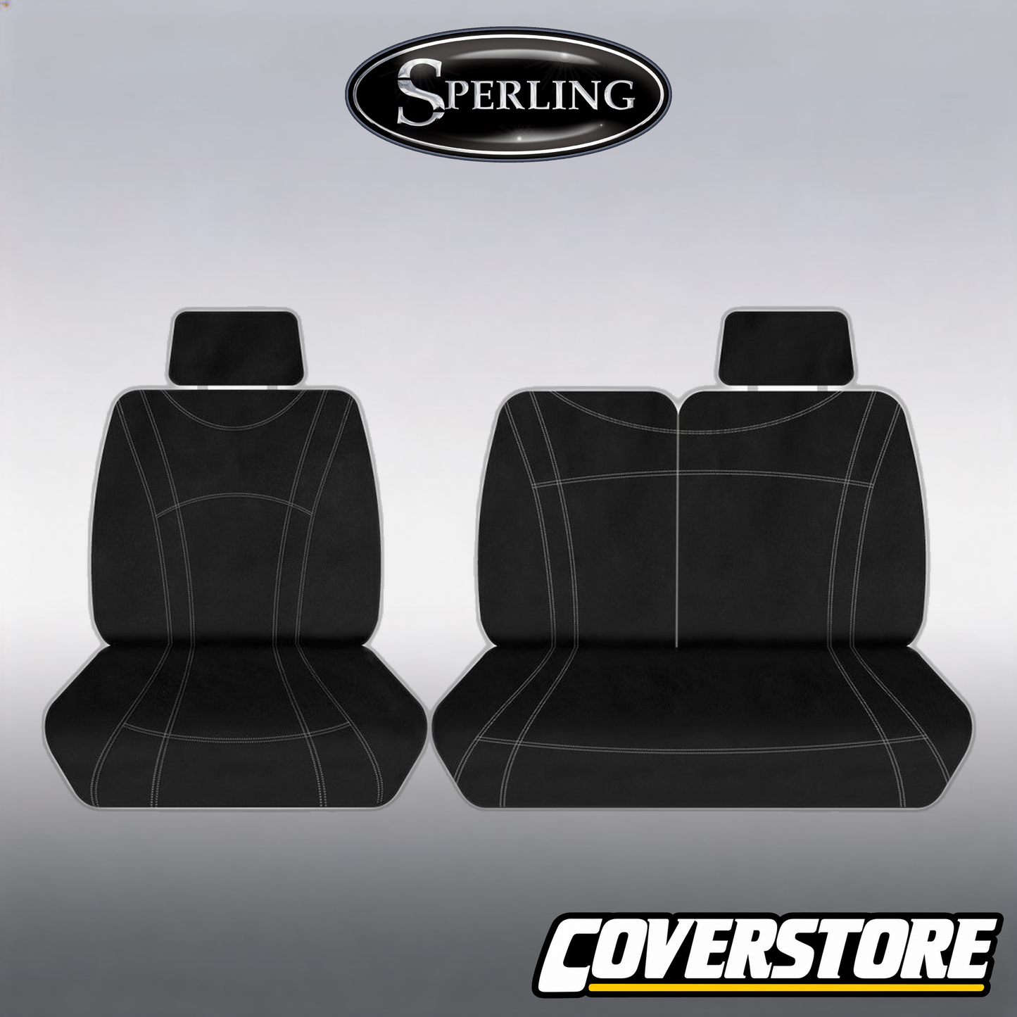 Getaway Neoprene Front Black - Silver Stitch Seat Covers Suits ILoad 2008-2012