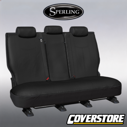 Getaway Neoprene Rear Black - Black Stitch Row 3 Seat Covers Suits Carnival Wagon 2020-On