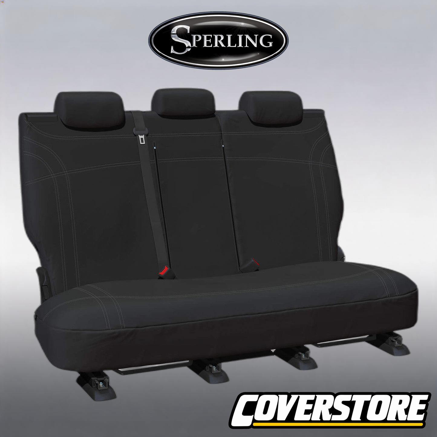 Getaway Neoprene Rear Black - Silver Stitch Seat Covers Suits CX-8 CX-9 2018-On