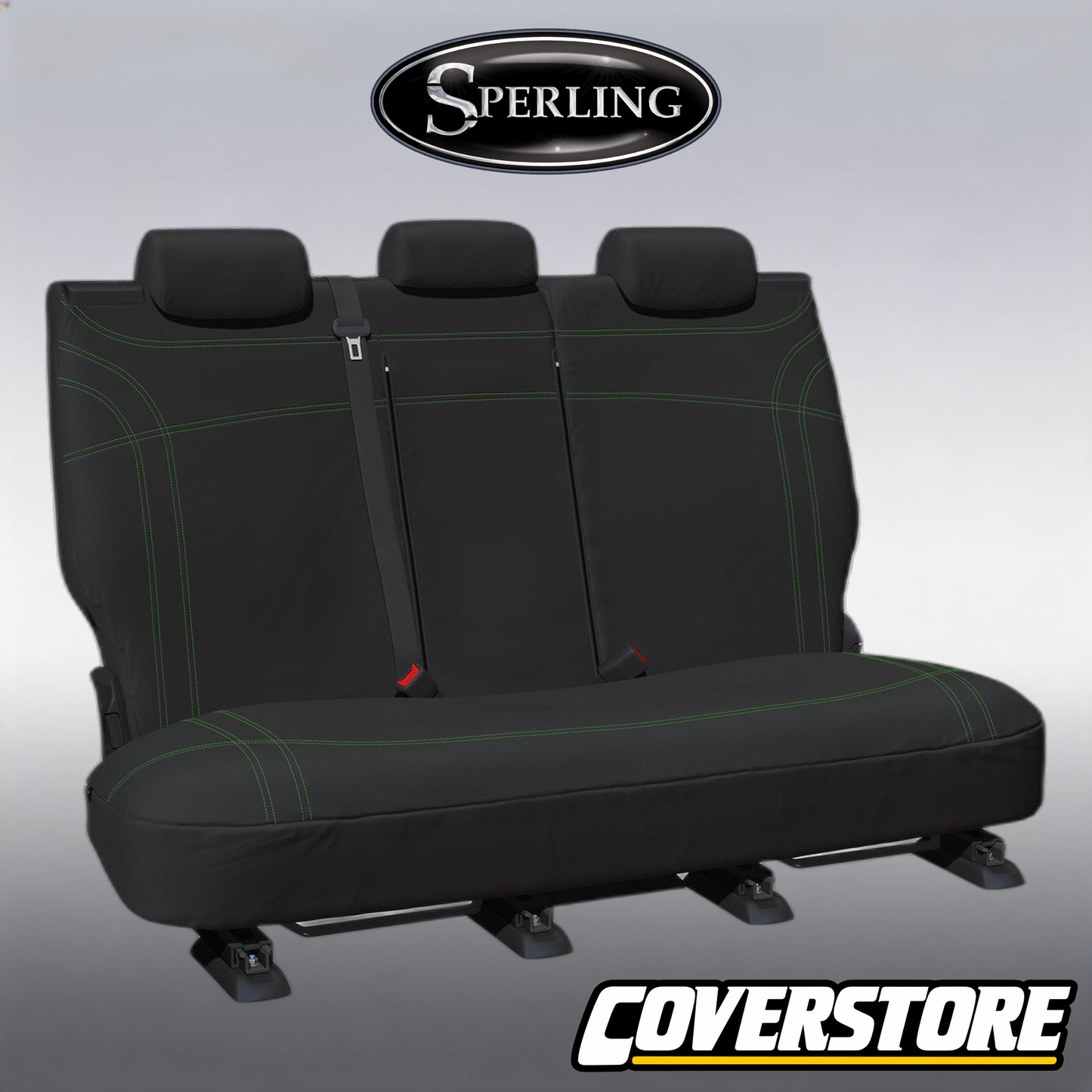 Getaway Neoprene Rear Black - Green Stitch Seat Covers Suits Outback BT 2020-On