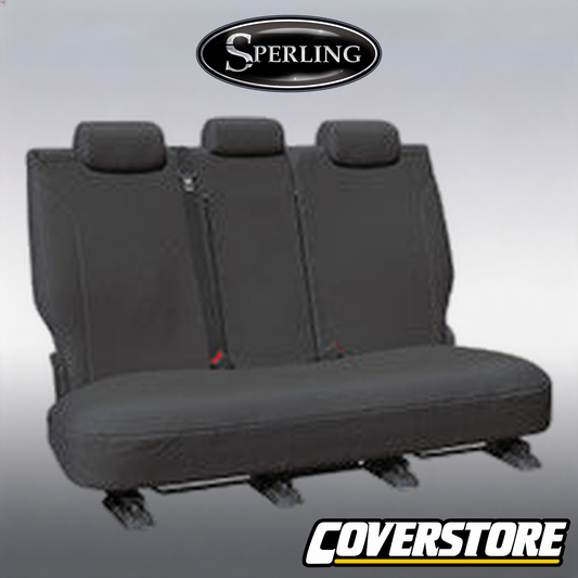 Super Tough Canvas Rear Charcoal Seat Covers Suits Hilux 2015-On