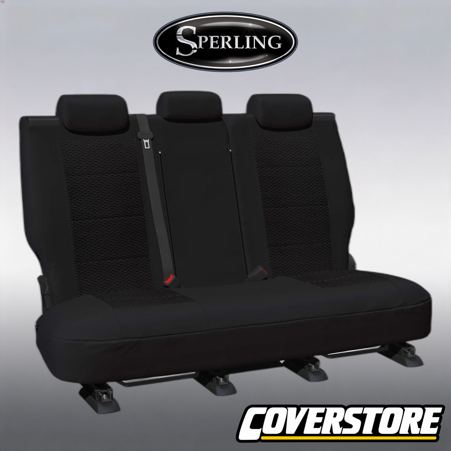 Weekender Jacquard Rear Row 2 Black Seat Covers Suits Outlander 2012-2021