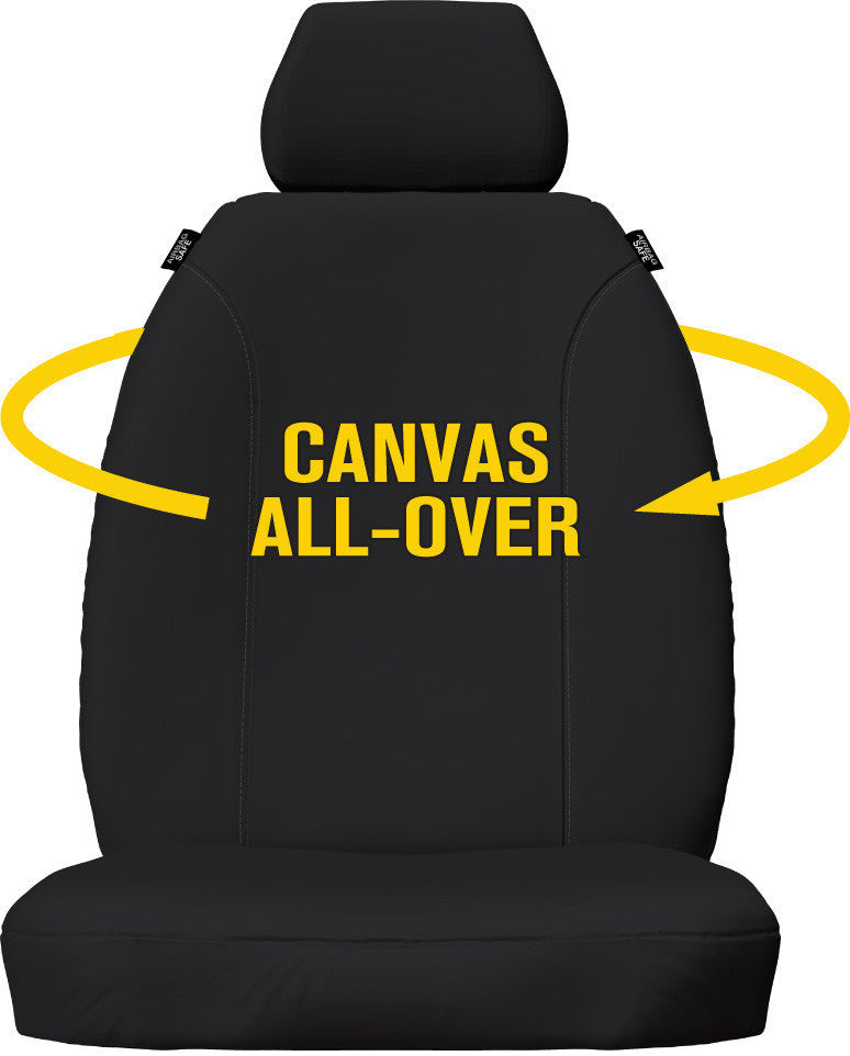 Super Tough Canvas Front Black Seat Covers Suits BT50, Everest, Ranger 2011-2022 – additional photo 5
