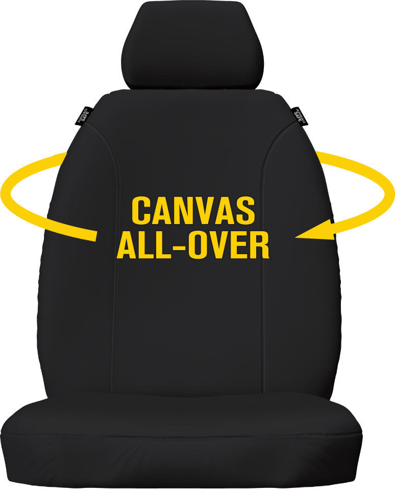 Super Tough Canvas Front Black Seat Covers Suits BT50 DMax MUX 2020-On – additional photo 4