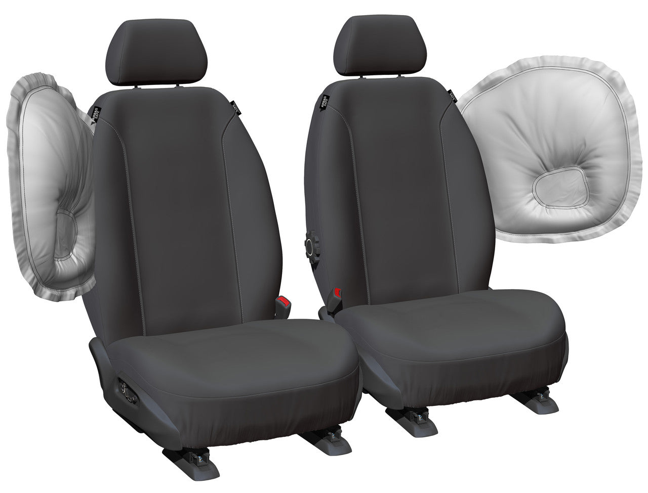 Super Tough Canvas Front Charcoal Seat Covers Suits Landcruiser Ute 2016-2025 – additional photo 3