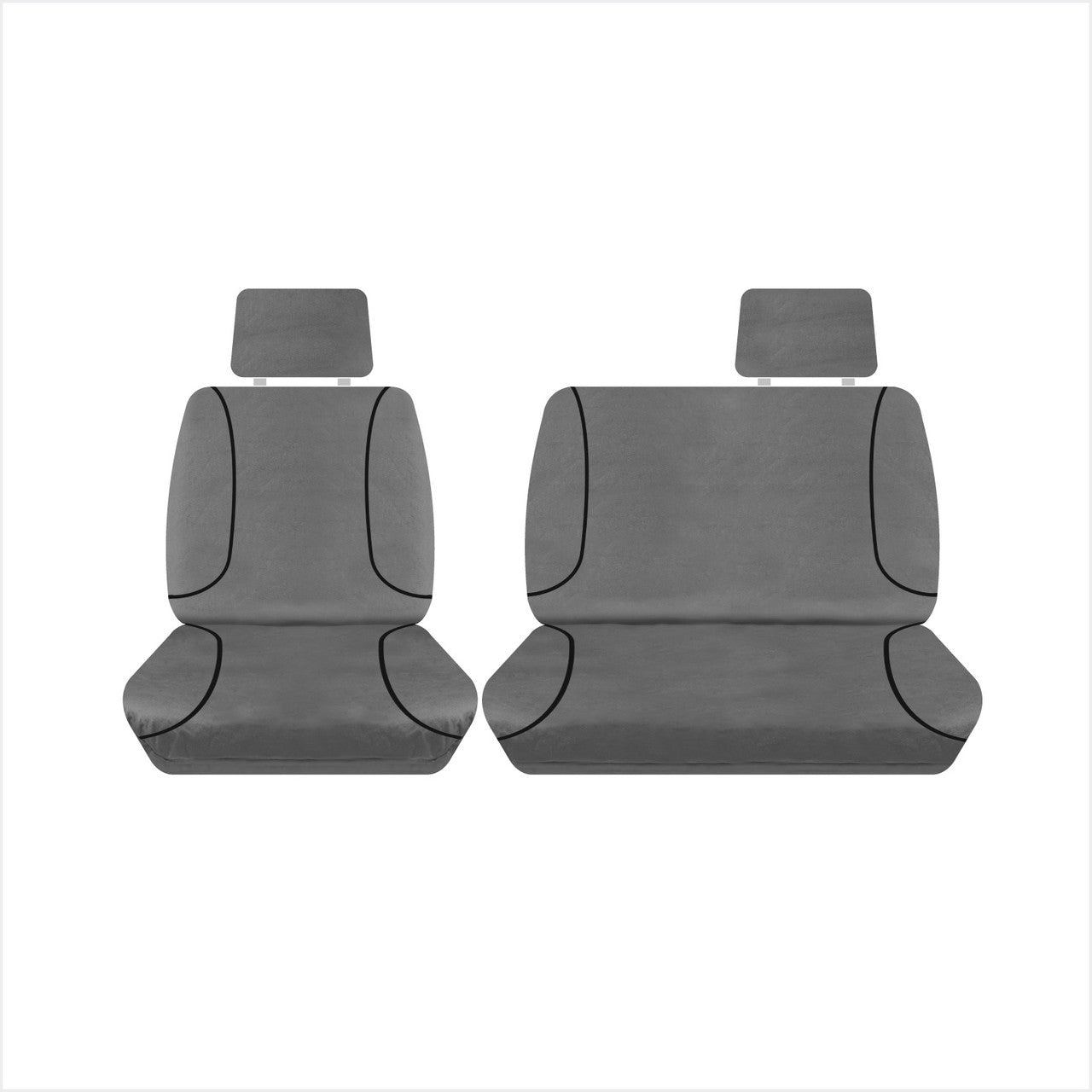 Tradies Canvas Front Grey Seat Covers Hilux 2005-2015 – additional photo