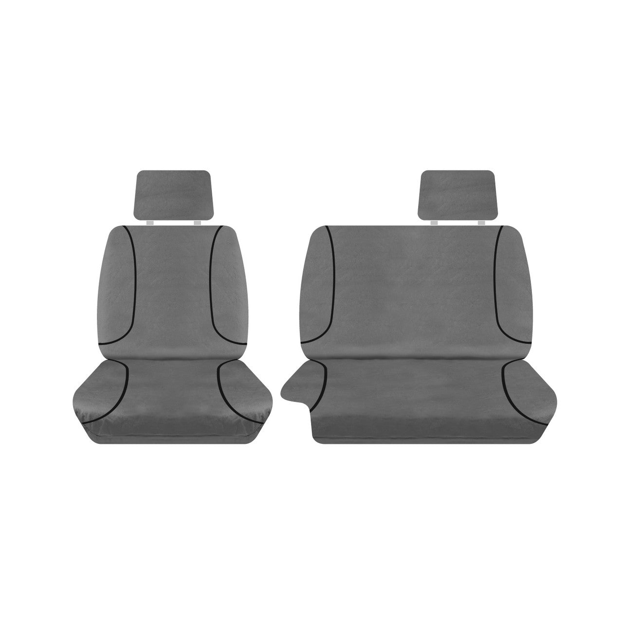 Tradies Canvas Front Grey Seat Covers Suits BT50, Ranger Single 2011-2015 – additional photo