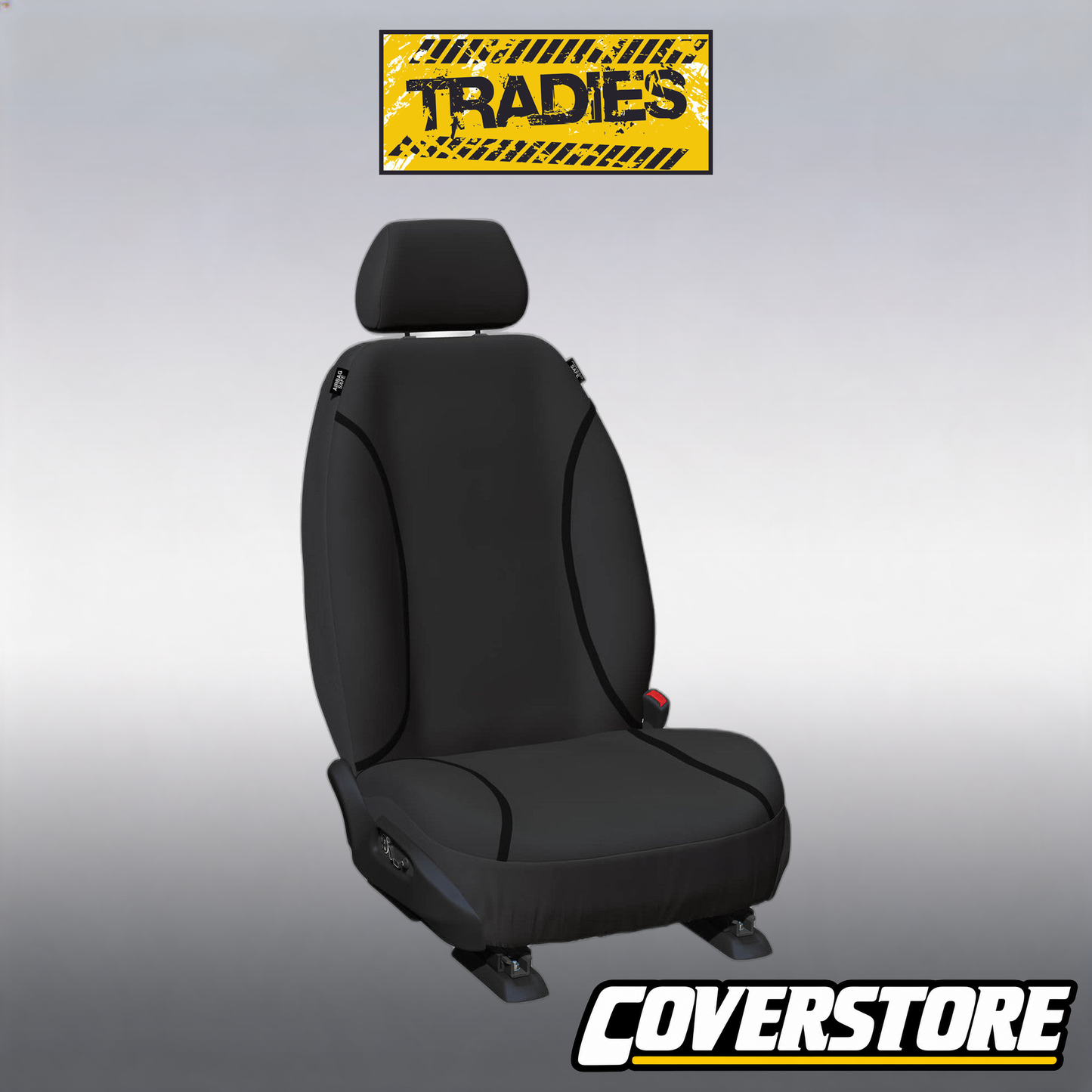 Tradies Canvas Front Black Seat Covers Suits DMax BT50 2020-On