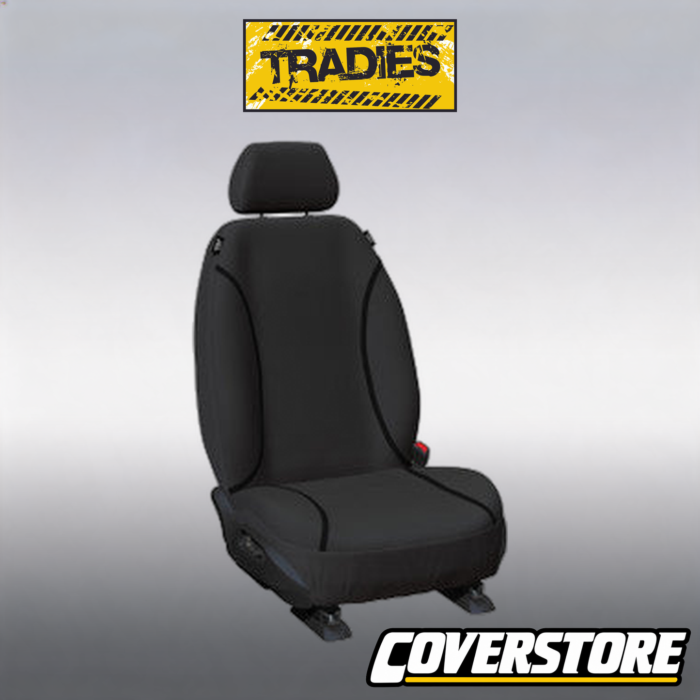 Tradies Canvas Front Black Seat Covers Suits Hilux 2005-2015