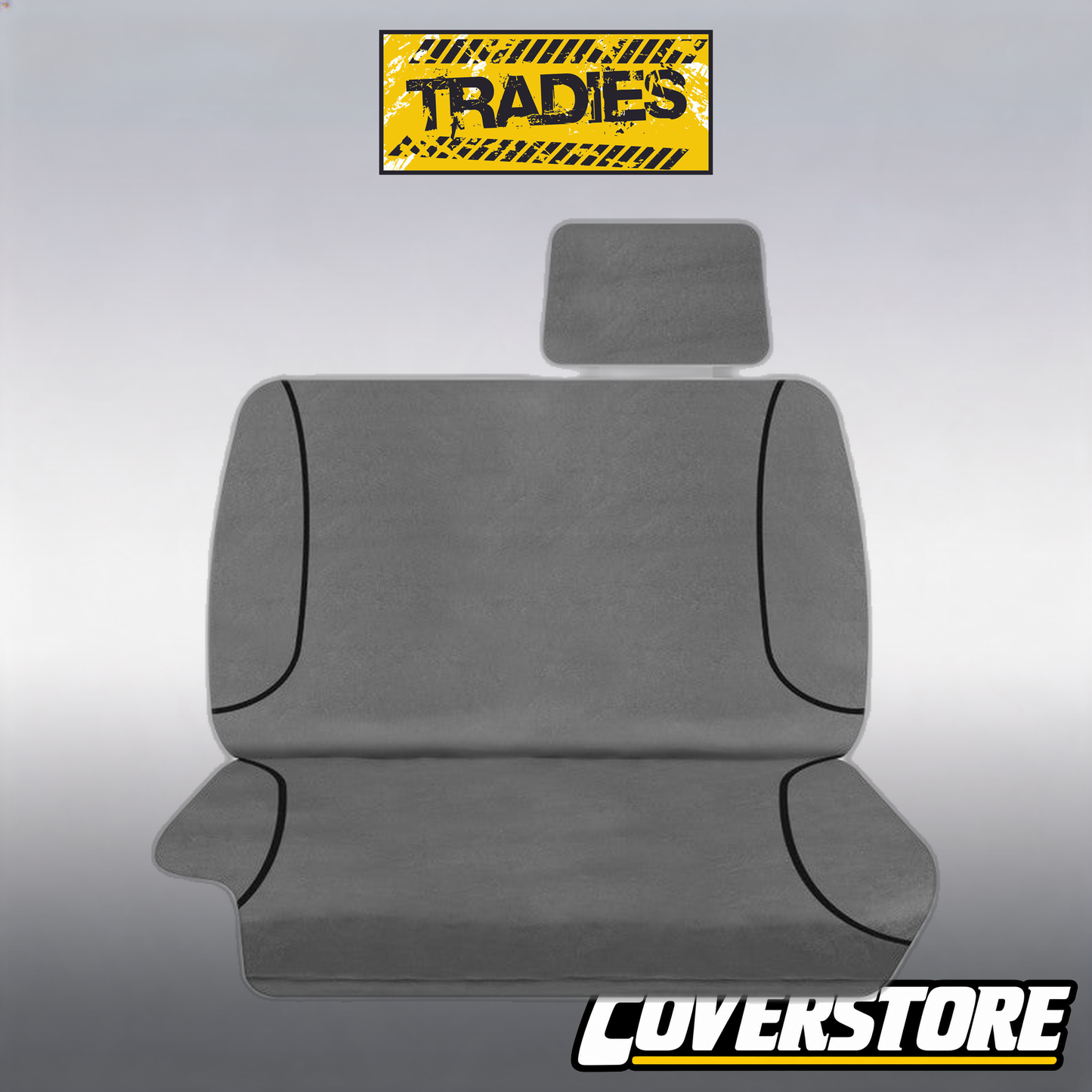 Tradies Canvas Front Grey Seat Covers Suits BT50, Ranger Single 2011-2015