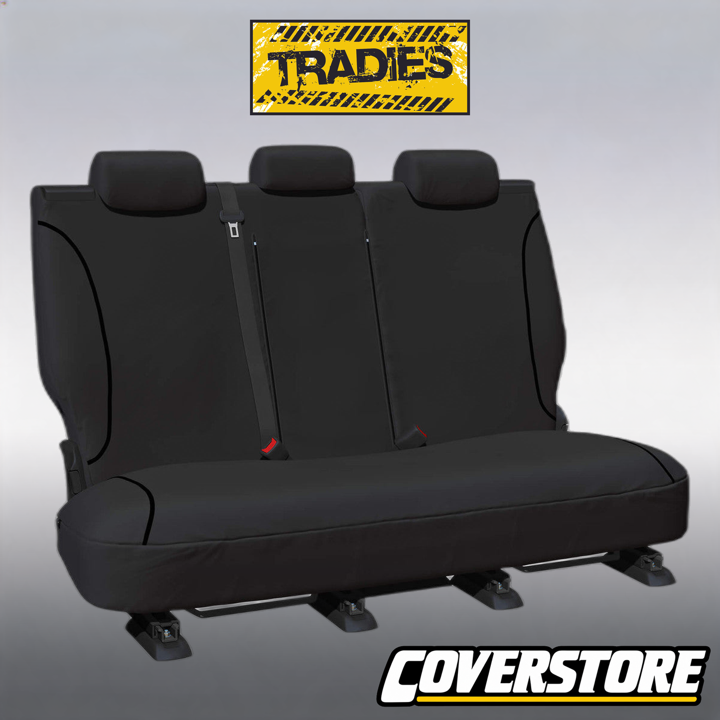 Tradies Canvas Rear Black Seat Covers Suits 1500 Express 2018-On