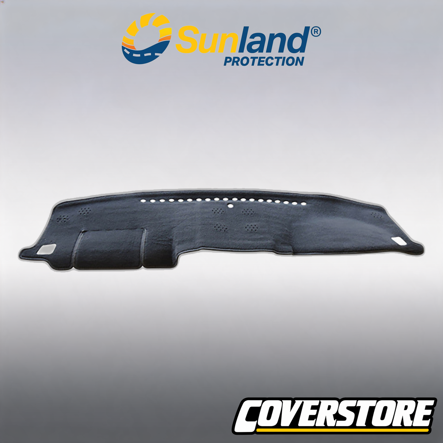 Suits Toyota Landcruiser 200 Series Dash Mat Black 2015 - 2021 with center speaker fixed