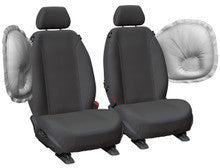 Super Tough Canvas Front Charcoal Seat Covers Suits Triton MV Navara D27 – additional photo