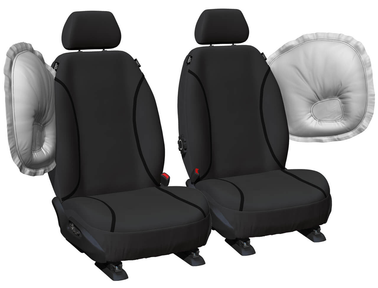 Tradies Canvas Front Black Seat Covers Suits LDV G10 Van 2015-2023 in Black