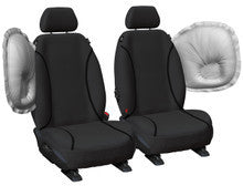 Tradies Canvas Front Black Seat Covers Suits Prado 150 Series 2009-2021 in Black