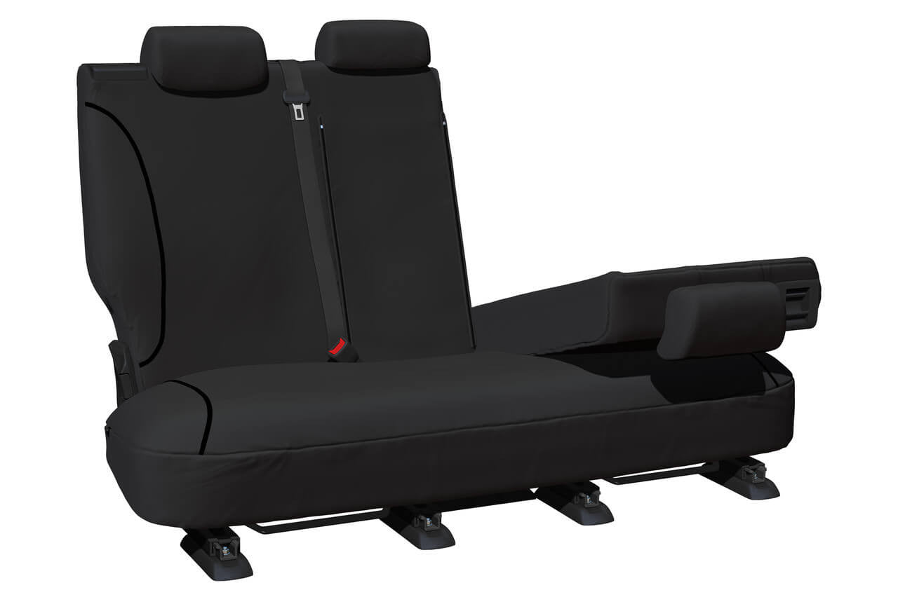 Tradies Canvas Rear Black Seat Covers Suits Rav4 50 Series 2019-2025 in Black