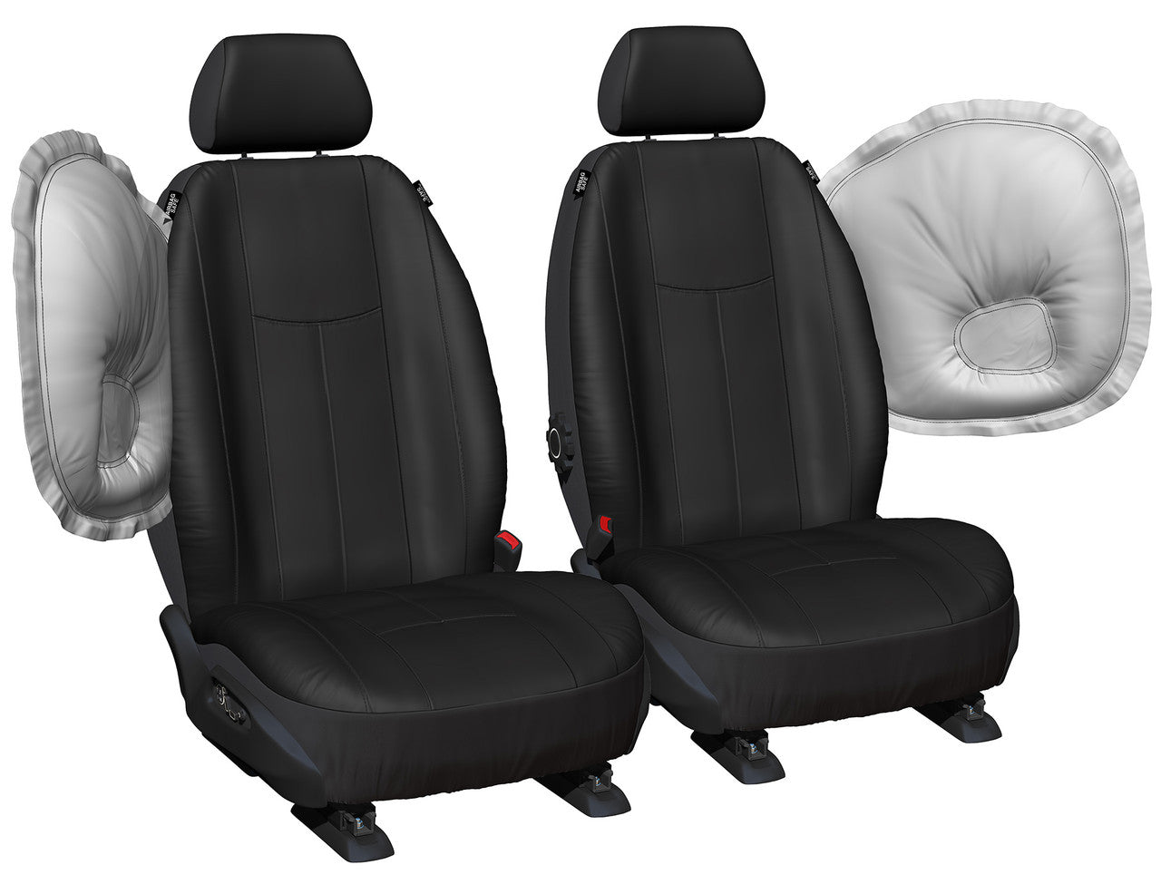 Empire Leather Look Front Black Seat Covers Suits Camry 2017-2024 in Black