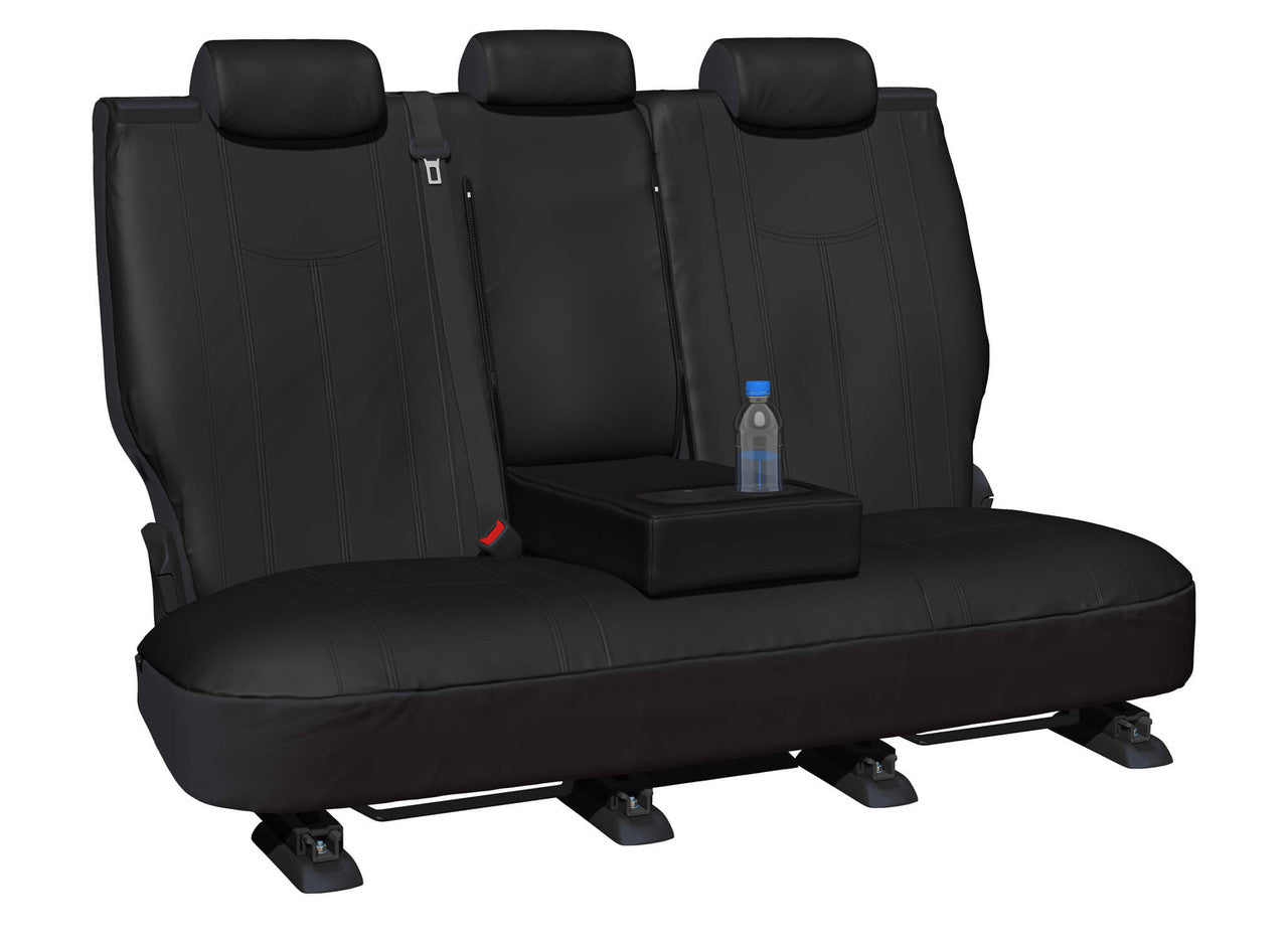 Empire Leather Look Rear Row 2 Black Seat Covers Suits Outlander 2012-2021 in Black