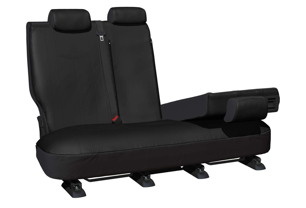 Empire Leather Look Rear Row 2 Black Seat Covers Suits Outlander 2012-2021 in Black