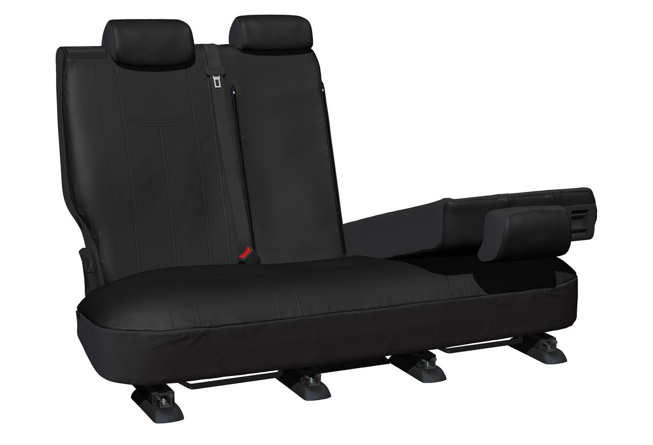 Empire Leather Look Rear Row 2 Black Seat Covers Suits Outlander ZM 2022-On in Black