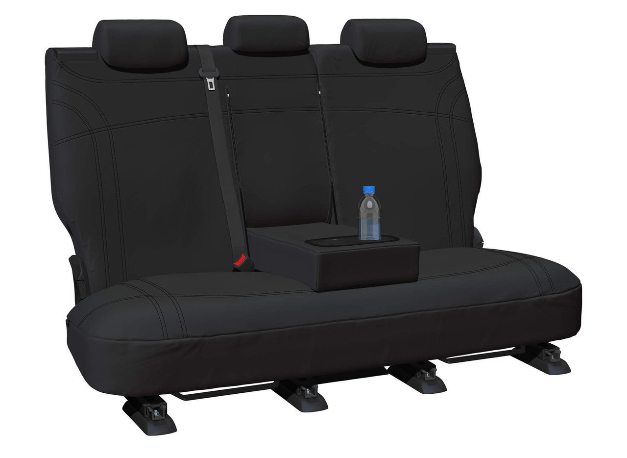 Getaway Neoprene Rear Row 2 Black - Black Stitch Seat Covers D90 in Black